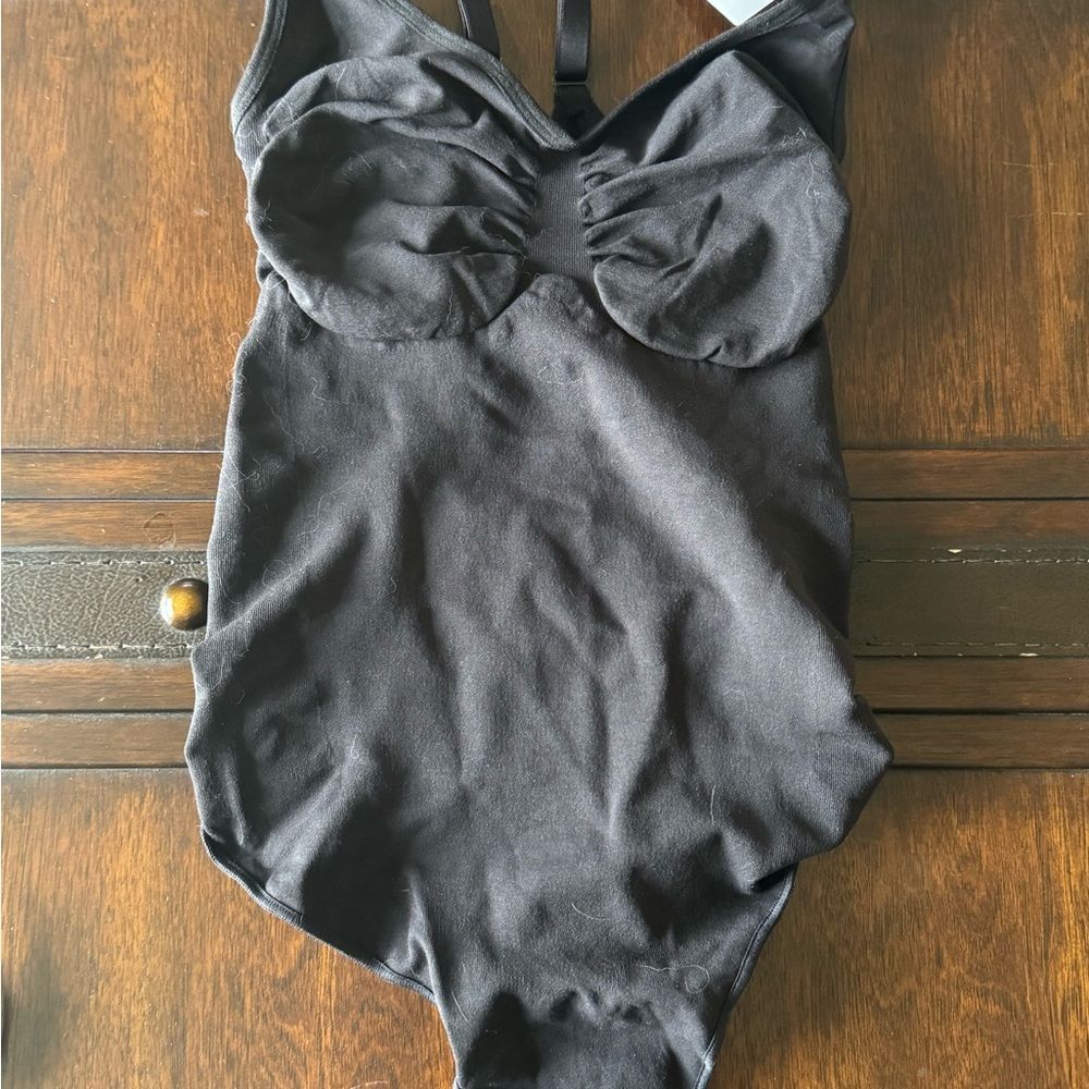Women’s Suuksess Bodysuit Black Thong L/XL NWT Lycra Shaper One Piece